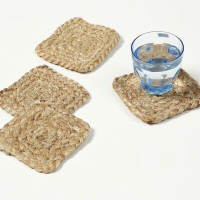 Hand Braided jute Coasters (set of 4)