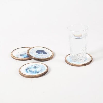 Handmade Mango wood Coasters (set of 4)