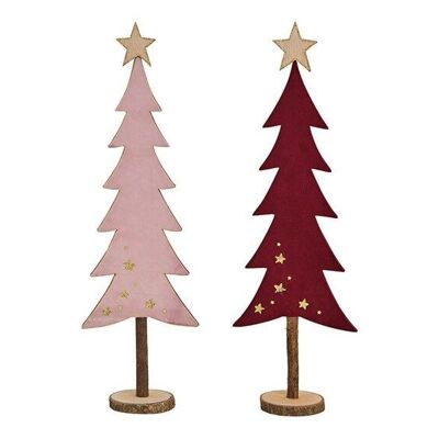 Albero di Natale in legno Bordeaux
