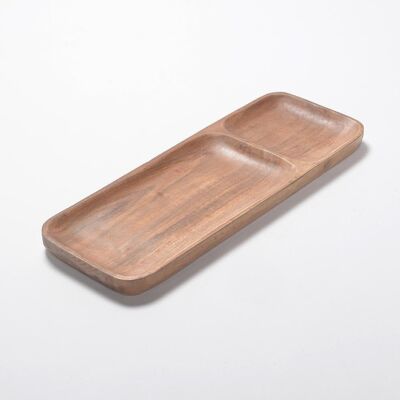 Minimal Wooden Chip and Dip Platter