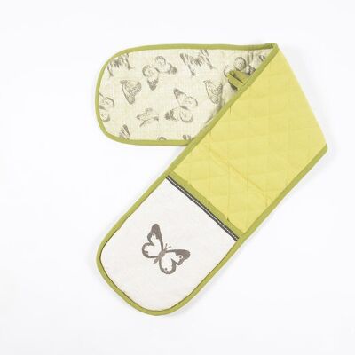 Handcrafted Pastel Butterfly Cotton Oven Mitt