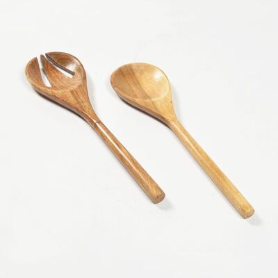 Natural Wooden Salad Servers (Set of 2)