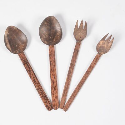 Eco-friendly Coconut Shell Cutlery (set of 4)