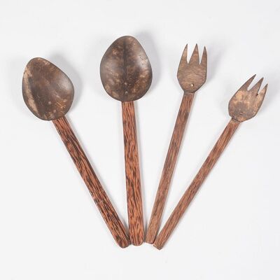 Eco-friendly Coconut Shell Cutlery (set of 4)