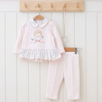 Survêtement crocheté léger 100% coton pour bébé fille, lot de cinq tailles, 3 à 24 mois 2