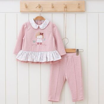 Survêtement crocheté léger 100% coton pour bébé fille, lot de cinq tailles, 3 à 24 mois 5