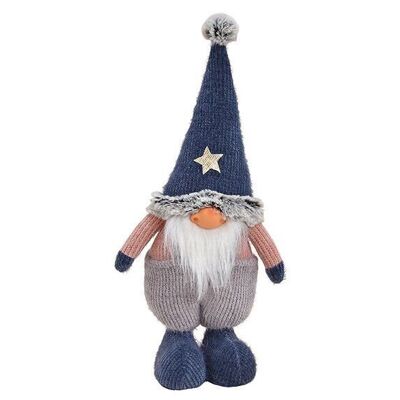 Gnome made of textile blue (W / H / D) 15x32x10cm