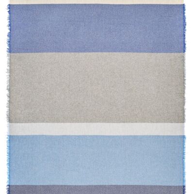 Blanket ROMA grey/royal/bleu