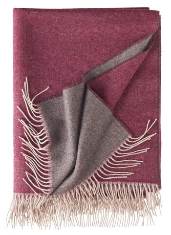 ALASSIO couverture bordeaux/gris 1