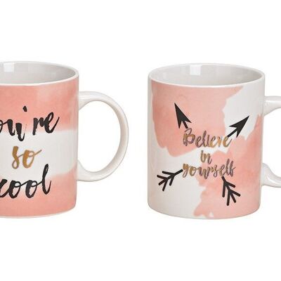 Mug dictons en porcelaine blanche