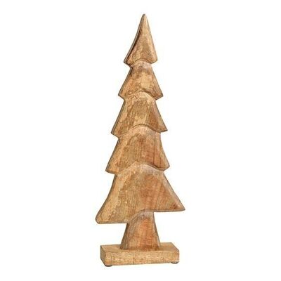 Sapin de Noël en bois de manguier marron (L/H/P) 20x50x6cm