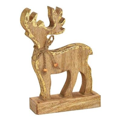 Deer made of wood brown (W / H / D) 15x23x6cm