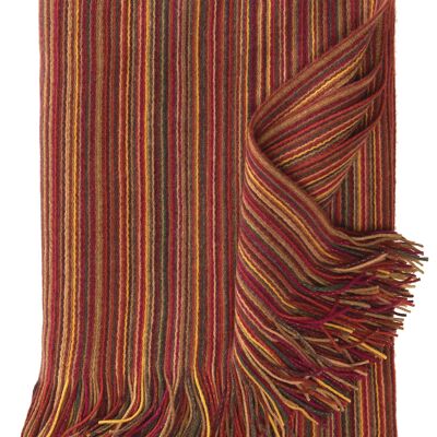 Blanket PANAMA red/cognac/berry/bronze