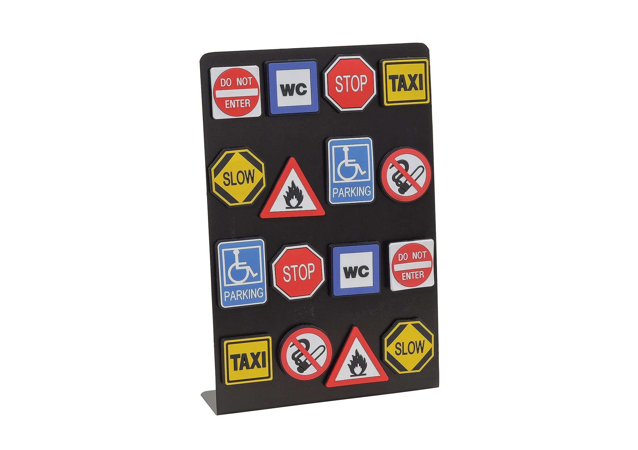 Cartello segnaletico magnetico 8 assortiti 4x6cm
