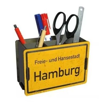 Panneau de ville de boîte à stylos Hambourg