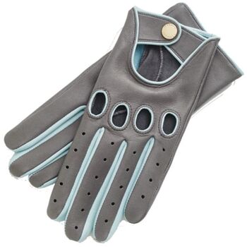 Gants de conduite en cuir Charlotte Nappa Gris 3