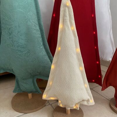 Christmas tree - upcycled fabric - Traditional 70 cm