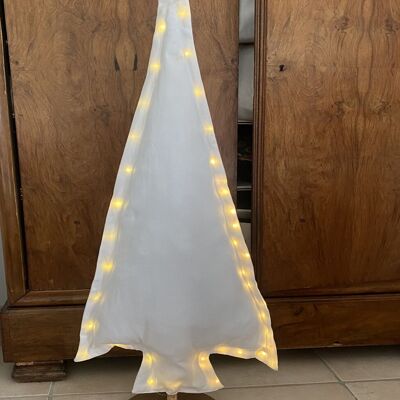 Sapin de Noël - en tissu upcyclé - Traditionnel 130 cm