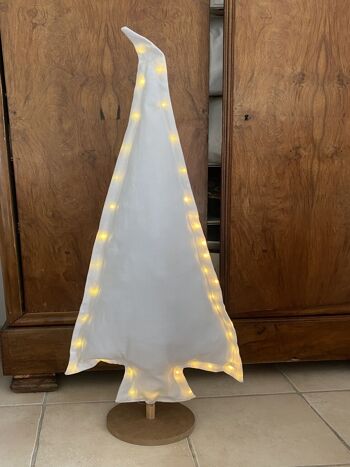 Sapin de Noël - en tissu upcyclé - Traditionnel 130 cm 1