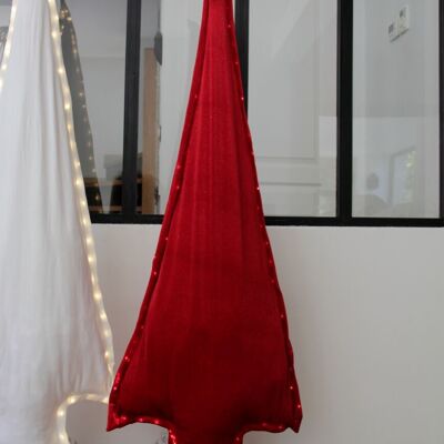 Christmas tree - upcycled fabric - traditional 150 cm
