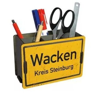 Caja de bolígrafos, cartel de la ciudad de Wacken