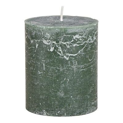 Candle 10x12x10cm made of wax green