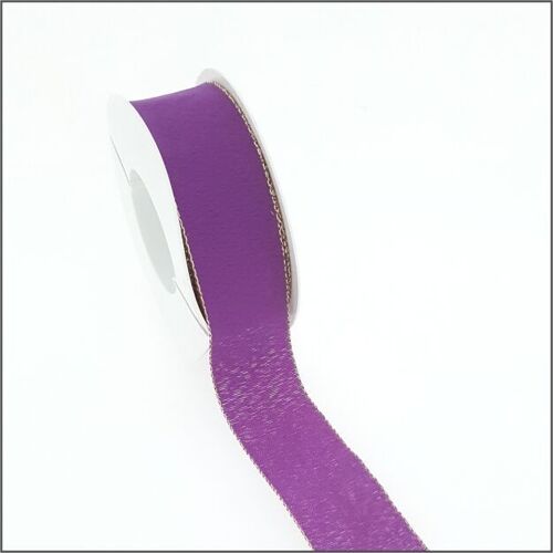 Ribbon – purple with a gold edge – 25 meters x 40 mm