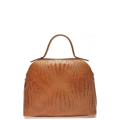 AW23 IR 8081_COGNAC_Bolso con asa superior