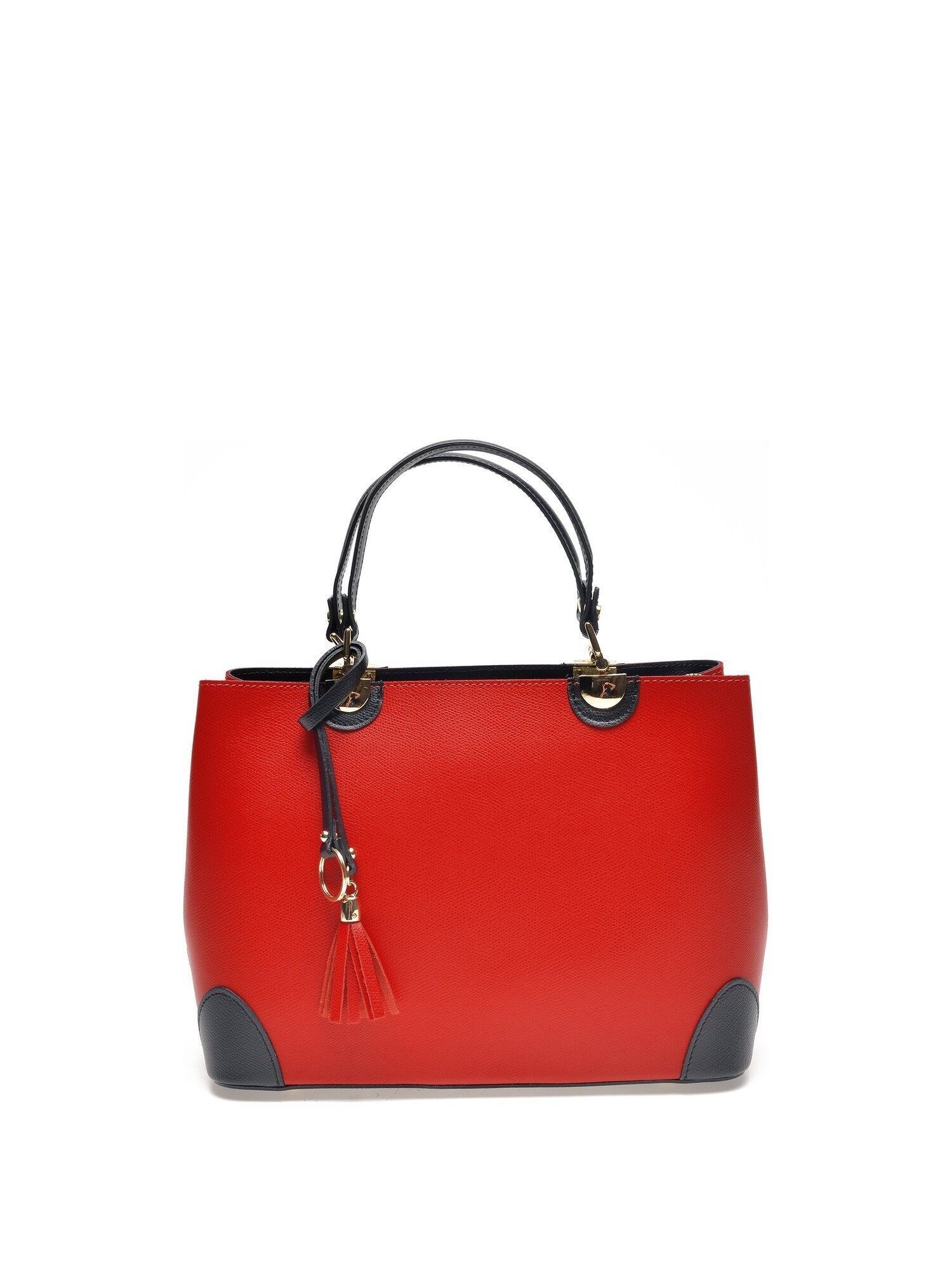 AW23 IR 462_NERO ROSSO_Top Handle Bag