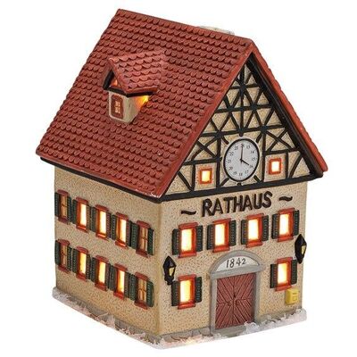 Maison lanterne de l'hôtel de ville en porcelaine