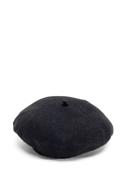 Wool Beret in Black