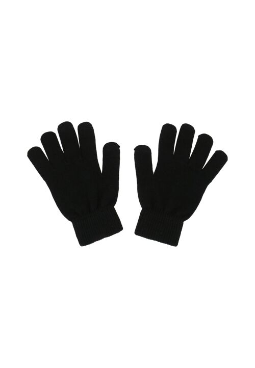 Knitted Touch Screen Gloves in Black