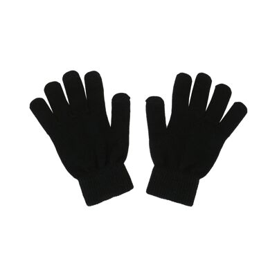 Gestrickte Touchscreen-Handschuhe in Schwarz