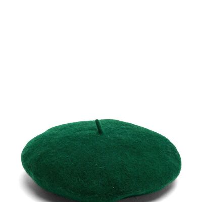 Wollbaskenmütze in Grün