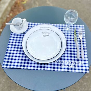 Set de table, "Bistrot, on ne met pas les coudes sur la table" marine 2