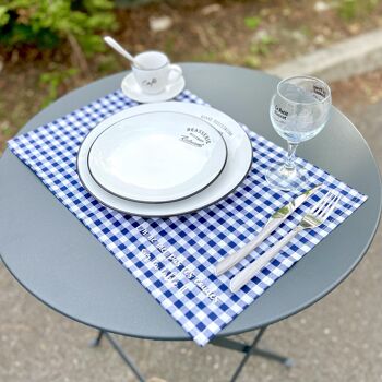 Set de table, "Bistrot, on ne met pas les coudes sur la table" marine 3