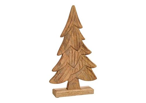 Tannenbaum aus Holz Braun (B/H/T) 20x40x6cm