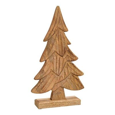 Sapin en bois marron (L/H/P) 20x40x6cm