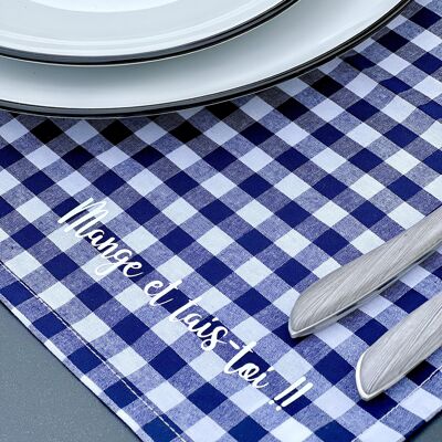 Placemat, "Bistrot, eat and shut up" navy