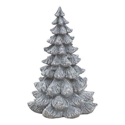 Christmas tree made of poly silver (W / H / D) 18x25x18cm