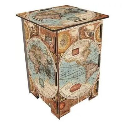 Photo stool - Old world map