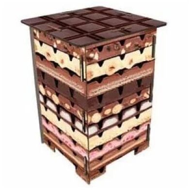 Photo stool - chocolate