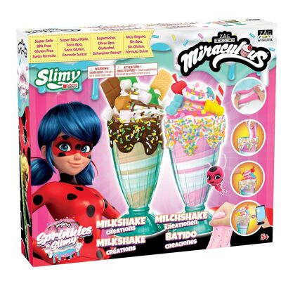 Miraculous Ladybug – Ref: M06009 – Schleim-Set „Milkshake“ – Gebäckkreationen „Sprinkles n' Slimy Milkshake“ mit Küchenutensilien, Zutaten, Toppings und Dekorationen (Wyncor)