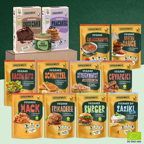 Vielfalt Box | Fleischersatz | Veganes Pulver auf Erbsenbasis | Proteinreich