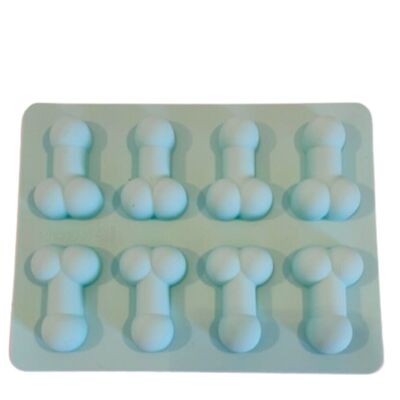 Small willies mold in pastel green silicone