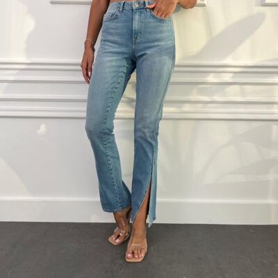 BLAUE geteilte Jeans - JUNBY SLIT