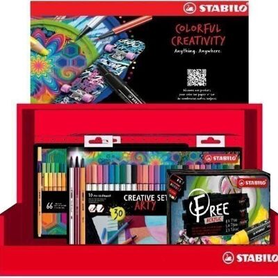 Cesta mixta Colorful Creativity: acrílico GRATIS + punto 88 ARTY + caja metálica creativa ARTY