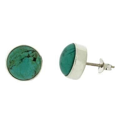 10mm Round Turquoise Stud Earrings with Presentation Box