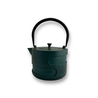Cast iron teapot 1.2l in green, kettle