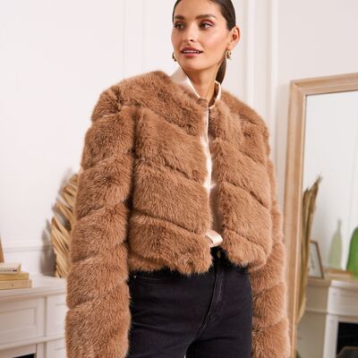 Short faux fur jacket - Y168